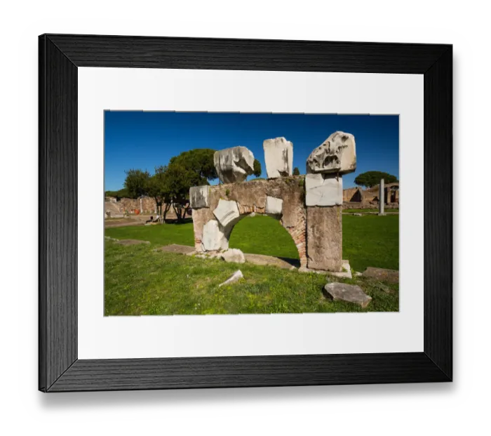 Framed Print : The ruins of the Ancient Roman harbour city of Ostia Antica in Rome, Italy Framed Print : The ruins of the Ancient Roman harbour city of Ostia Antica in Rome, Italy
