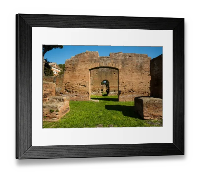 Framed Print : The ruins of the Ancient Roman harbour city of Ostia Antica in Rome, Italy Framed Print : The ruins of the Ancient Roman harbour city of Ostia Antica in Rome, Italy