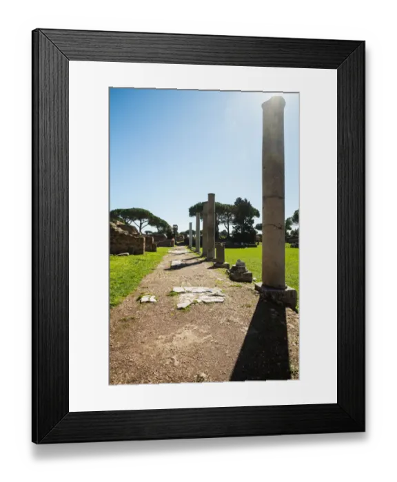 Framed Print : The ruins of the Ancient Roman harbour city of Ostia Antica in Rome, Italy Framed Print : The ruins of the Ancient Roman harbour city of Ostia Antica in Rome, Italy