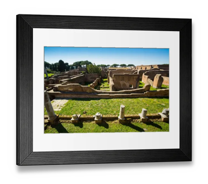 Framed Print : The ruins of the Ancient Roman harbour city of Ostia Antica in Rome, Italy Framed Print : The ruins of the Ancient Roman harbour city of Ostia Antica in Rome, Italy