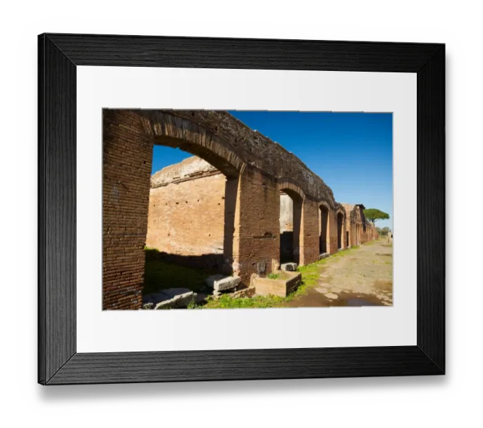 Framed Print : The ruins of the Ancient Roman harbour city of Ostia Antica in Rome, Italy Framed Print : The ruins of the Ancient Roman harbour city of Ostia Antica in Rome, Italy