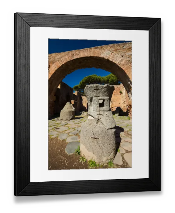 Framed Print : The ruins of the Ancient Roman harbour city of Ostia Antica in Rome, Italy Framed Print : The ruins of the Ancient Roman harbour city of Ostia Antica in Rome, Italy
