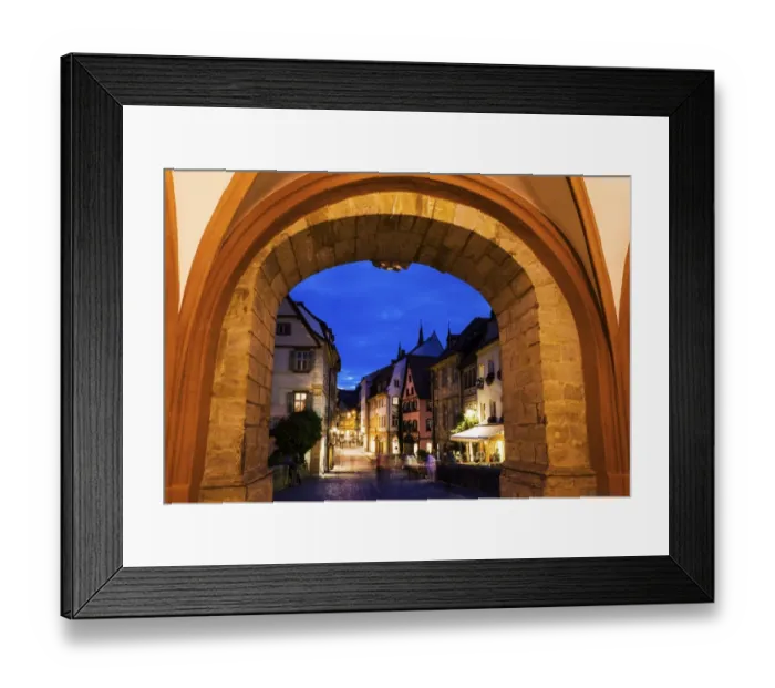 Framed Print : Streets of Bamberg at evening
