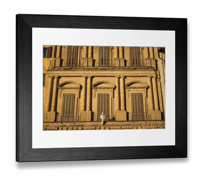 Framed Print : Facade of a building on Piazza della Signoria Framed Print : Facade of a building on Piazza della Signoria