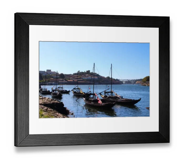 Framed Print : Rabelo boats in Douro river, Porto Framed Print : Rabelo boats in Douro river, Porto