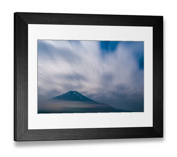 Framed Print : Mt. Fuji. Beautiful scenery in Japan.. Night View from Lake Yamanakako