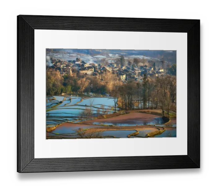Framed Print : Qingkou Hani Village, Yuanyang, Yunnan, China Framed Print : Qingkou Hani Village, Yuanyang, Yunnan, China