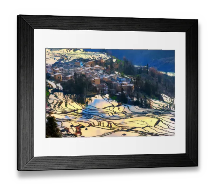 Framed Print : Yuanyang rice terrace, Yunnan, China