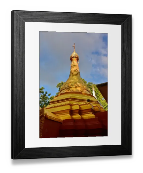 Framed Print : gold stupa Framed Print : gold stupa