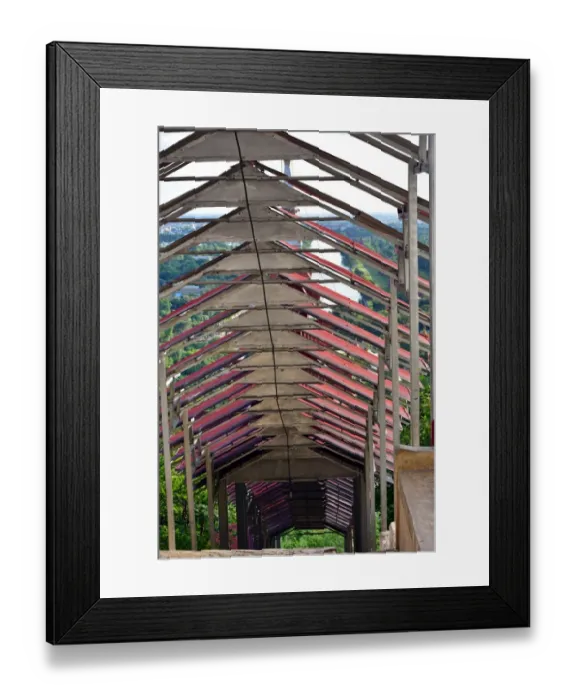 Framed Print : roofing structure