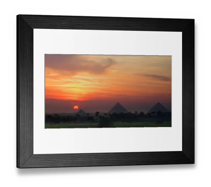 Framed Print : Sunset at the Pyramids, Giza, Egypt Framed Print : Sunset at the Pyramids, Giza, Egypt