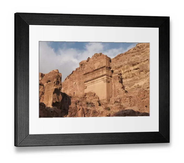 Framed Print : Nabataean funerary monument crowned with crow-steps, The Royal Tombs, Petra, Jordan Framed Print : Nabataean funerary monument crowned with crow-steps, The Royal Tombs, Petra, Jordan