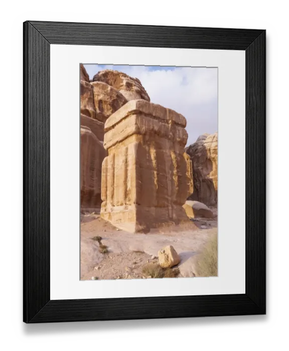 Framed Print : A Djinn (spirit) Block or God Block, Petra, Jordan Framed Print : A Djinn (spirit) Block or God Block, Petra, Jordan