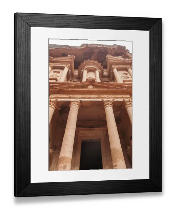 Framed Print : The facade of the Treasury (Al-Khazneh) in Petra, Jordan