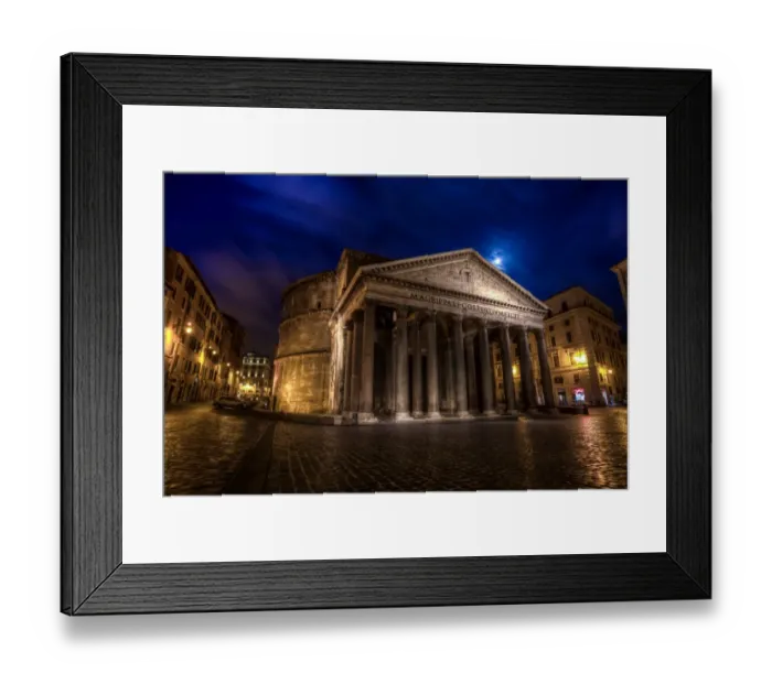 Framed Print : Pantheon. The Pantheon in Rome under the moonlight at blue hour Framed Print : Pantheon. The Pantheon in Rome under the moonlight at blue hour