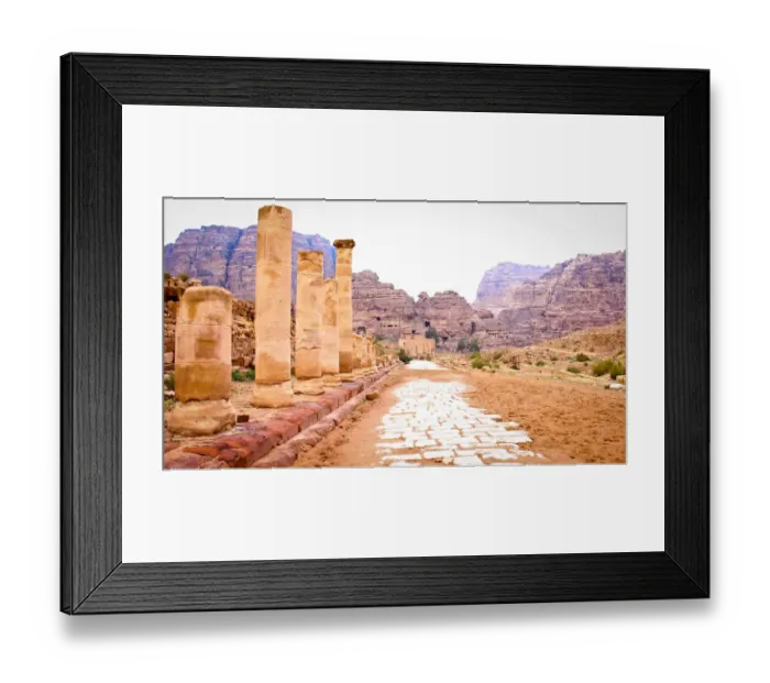 Framed Print : Petra Colannaded Street view Framed Print : Petra Colannaded Street view