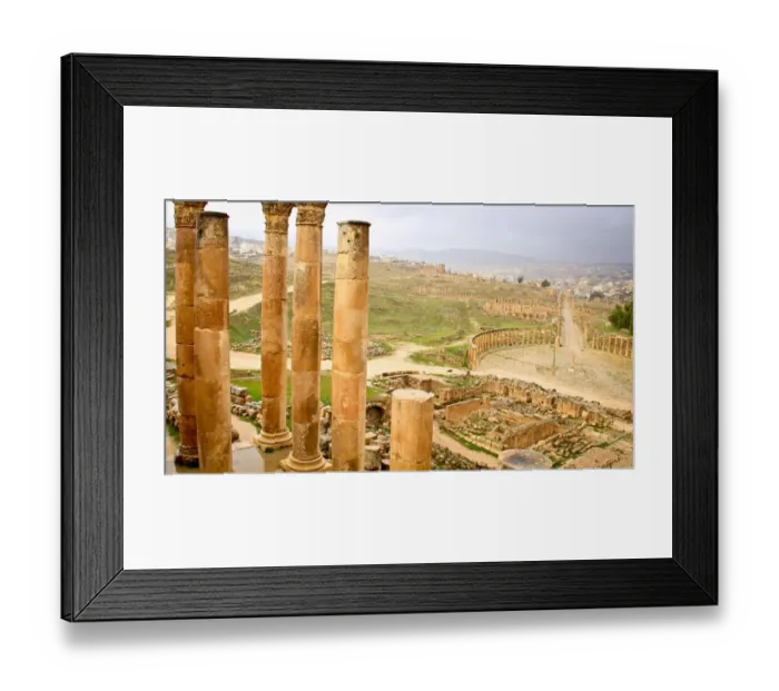 Framed Print : Jerash Roman Temple Framed Print : Jerash Roman Temple