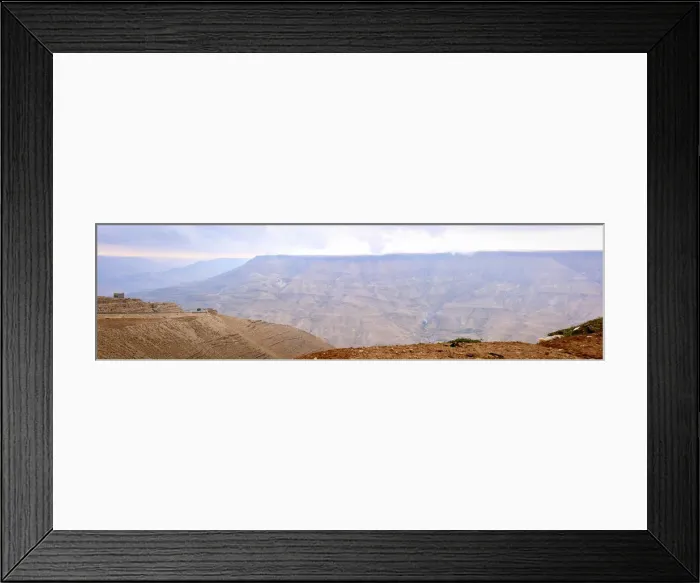 Framed Print : Stunning panoramic view of Wadi Mujib, Dana nature reserve Framed Print : Stunning panoramic view of Wadi Mujib, Dana nature reserve