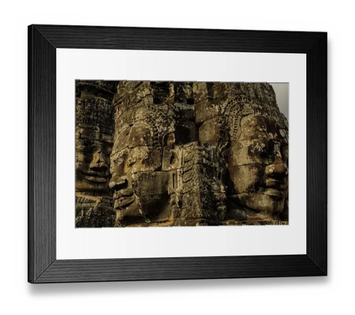 Framed Print : Three faces of the bayon temple Framed Print : Three faces of the bayon temple