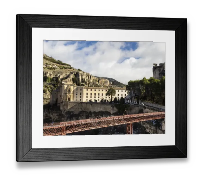 Framed Print : Cuenca is a UNESCO World Heritage site, Monastery and St. Paul Bridge Framed Print : Cuenca is a UNESCO World Heritage site, Monastery and St. Paul Bridge