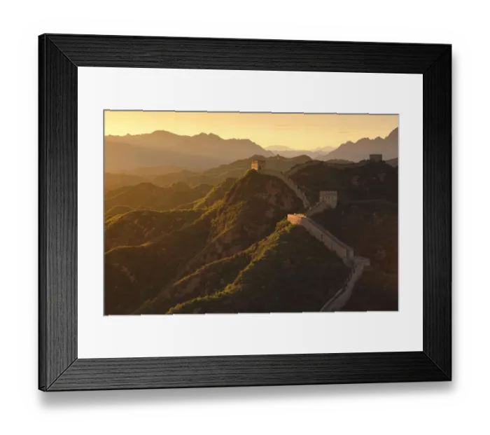 Framed Print : The Great Wall at Sunset, China Framed Print : The Great Wall at Sunset, China