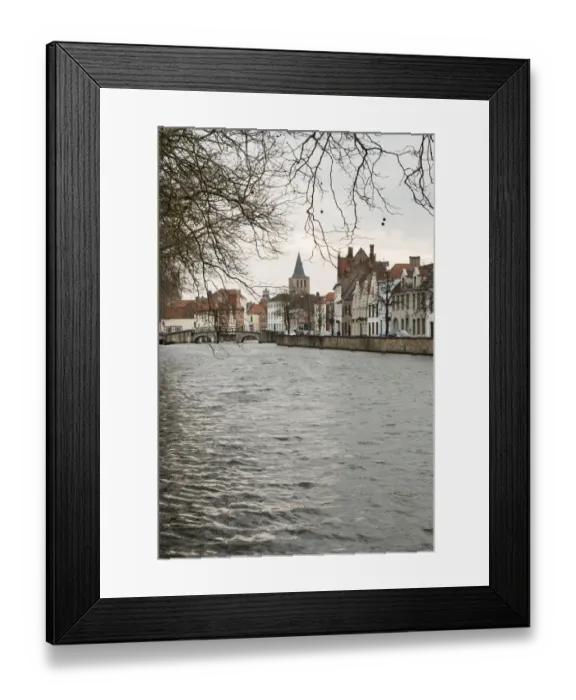 Framed Print : Potterierei Canal in Bruges Framed Print : Potterierei Canal in Bruges