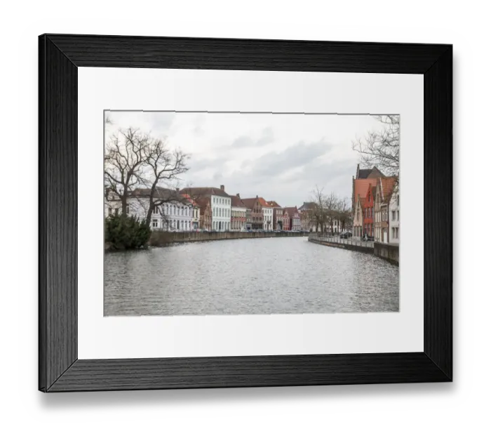 Framed Print : Houses along the canal in Bruges Framed Print : Houses along the canal in Bruges