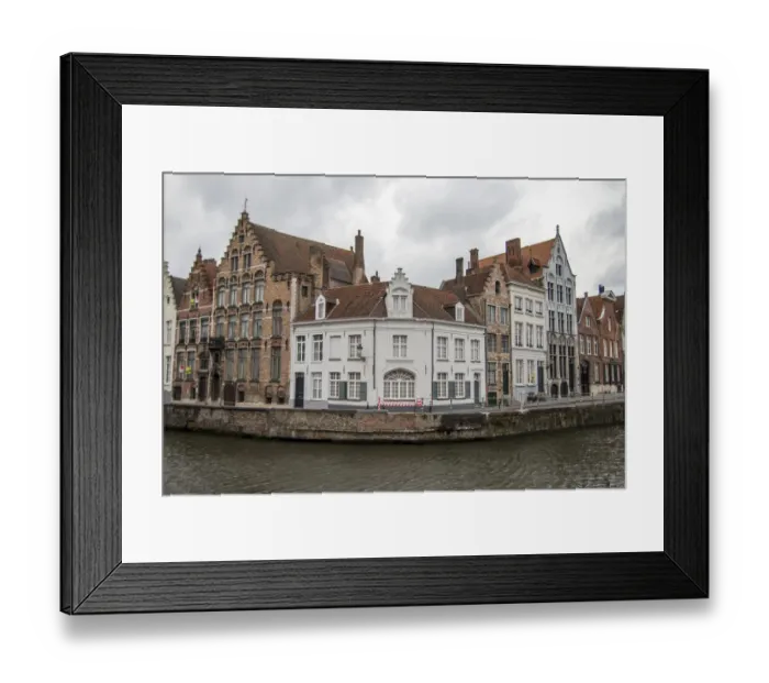 Framed Print : Canal waterfront and historic buildings Framed Print : Canal waterfront and historic buildings