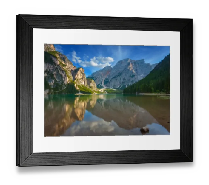 Framed Print : Lago Braies in the Dolomites, Italy