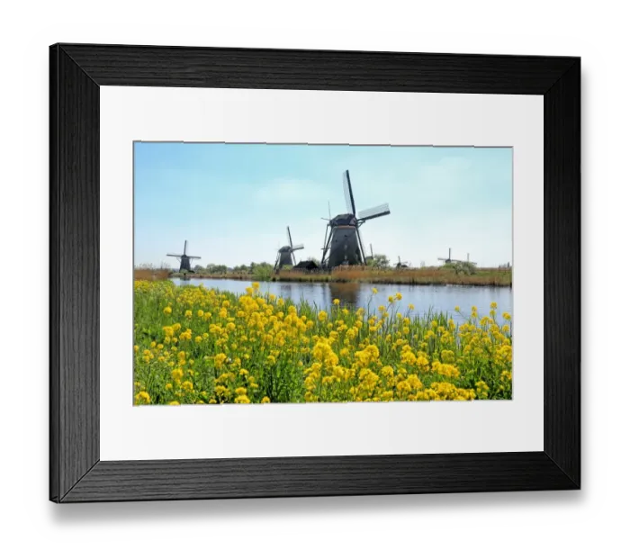 Framed Print : Windmills of Kinderdijk, Netherlands Framed Print : Windmills of Kinderdijk, Netherlands