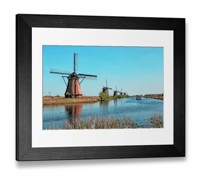 Framed Print : Windmills of Kinderdijk, Netherlands