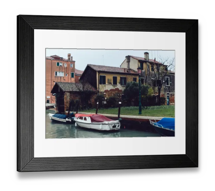 Framed Print : Side view on Squero di San Trovaso boatyard in Venice Framed Print : Side view on Squero di San Trovaso boatyard in Venice
