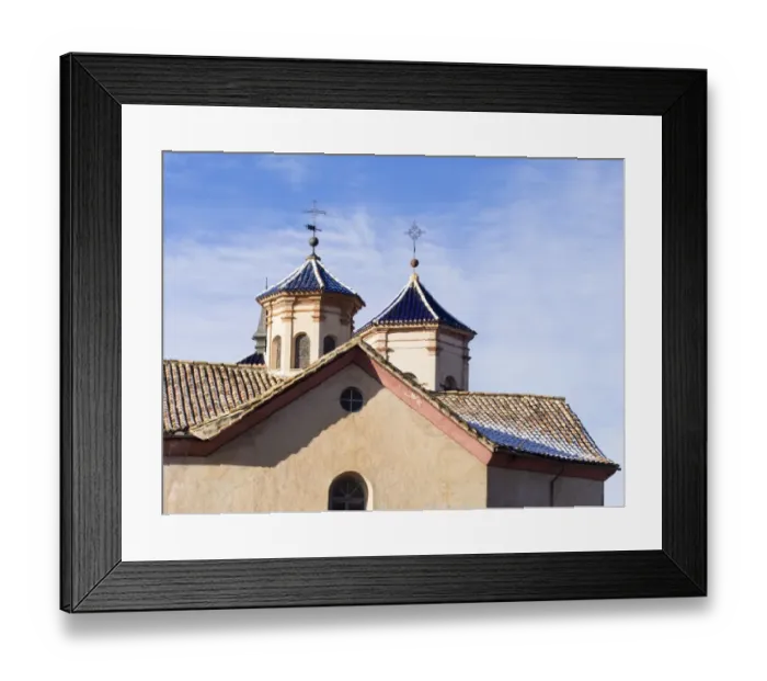 Framed Print : Cuenca is a UNESCO World Heritage site, Roofs of the church of the Salvador of the 18th century Framed Print : Cuenca is a UNESCO World Heritage site, Roofs of the church of the Salvador of the 18th century