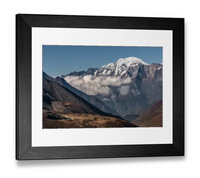 Framed Print : Everest region mountain landscape, Everest national park Framed Print : Everest region mountain landscape, Everest national park