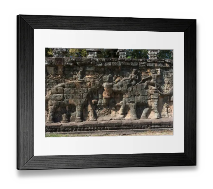 Framed Print : Terrace of the Elephants, Angkor Thom, Siem Reap, Cambodia