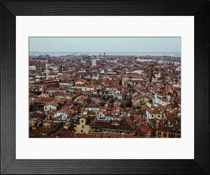 Framed Print : High-angle view on Venice cityscape during the rain Framed Print : High-angle view on Venice cityscape during the rain