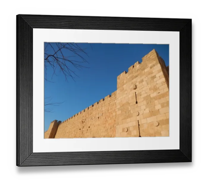 Framed Print : The golden walls of Jerusalem against sky Framed Print : The golden walls of Jerusalem against sky