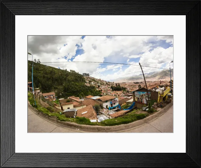 Framed Print : View from neighborhood San Blas in Cusco city Framed Print : View from neighborhood San Blas in Cusco city