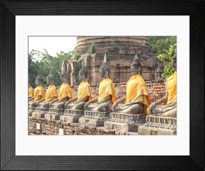 Framed Print : Wat Yai Chai Monghon Bodhisattva Statues, Ayuthaya, Thailand Framed Print : Wat Yai Chai Monghon Bodhisattva Statues, Ayuthaya, Thailand