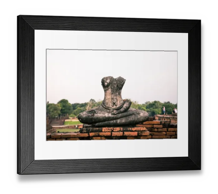 Framed Print : Isolated damaged buddha statue in Wat Chaiwatthanaram, Ayutthaya, Thailand Framed Print : Isolated damaged buddha statue in Wat Chaiwatthanaram, Ayutthaya, Thailand