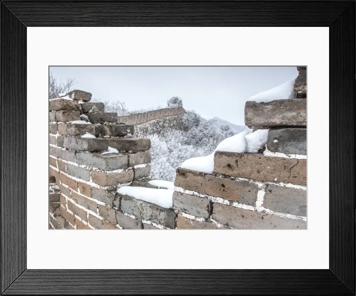 Framed Print : great wall of china in winter Framed Print : great wall of china in winter