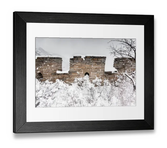Framed Print : great wall of china in winter Framed Print : great wall of china in winter
