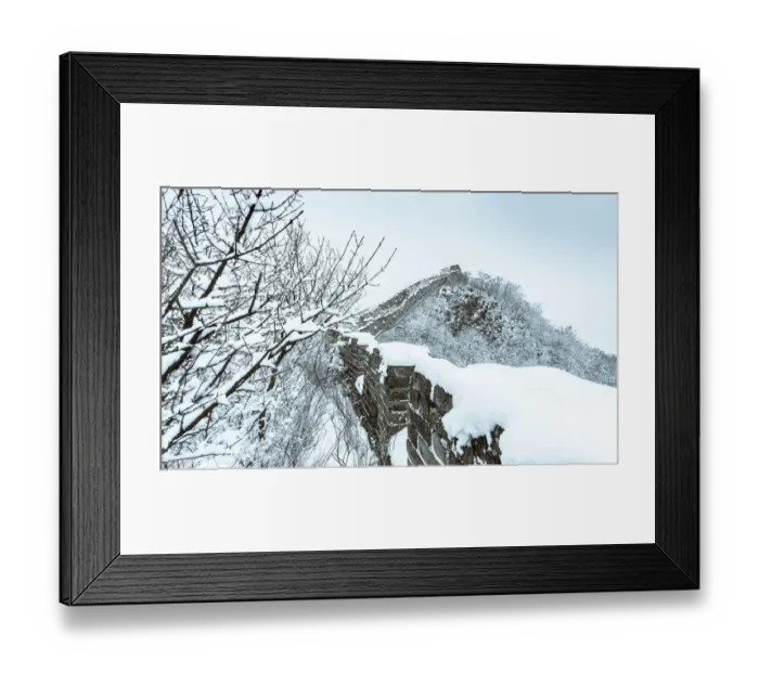 Framed Print : great wall of china in winter Framed Print : great wall of china in winter