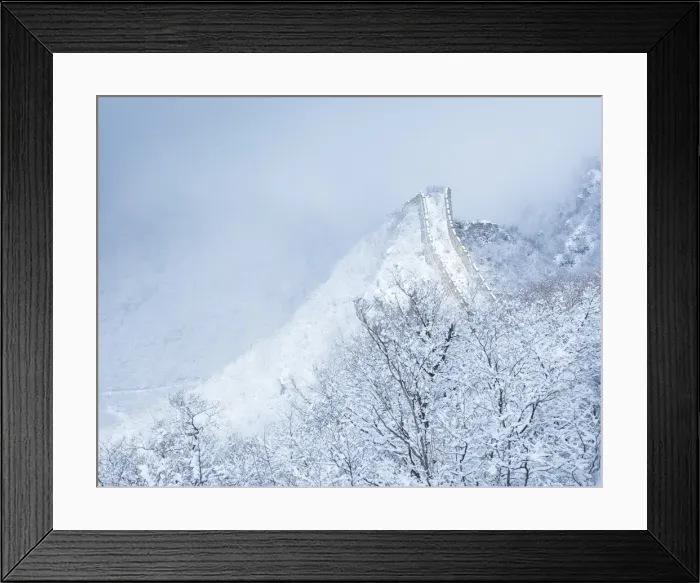 Framed Print : great wall of china in winter Framed Print : great wall of china in winter