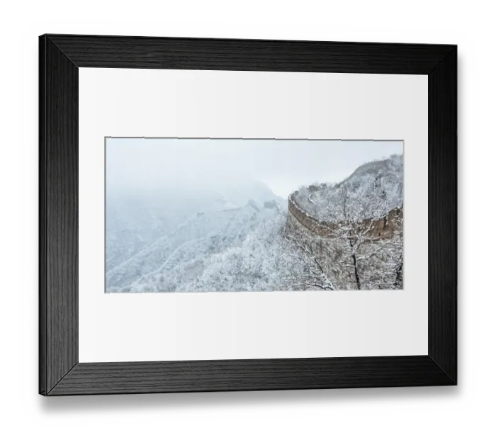 Framed Print : great wall of china in winter Framed Print : great wall of china in winter