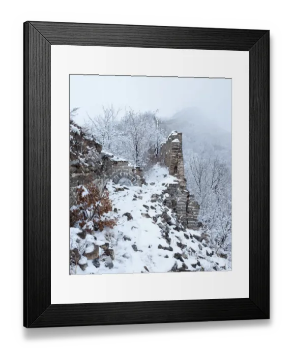 Framed Print : great wall of china in winter Framed Print : great wall of china in winter