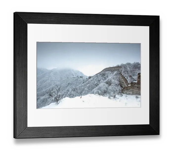 Framed Print : great wall of china in winter Framed Print : great wall of china in winter