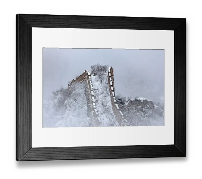 Framed Print : great wall of china in winter Framed Print : great wall of china in winter