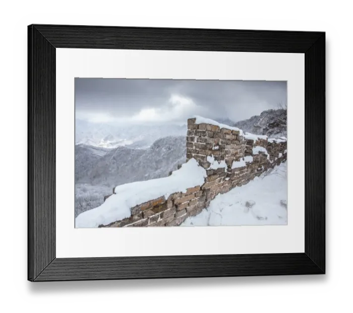 Framed Print : great wall of china in winter Framed Print : great wall of china in winter
