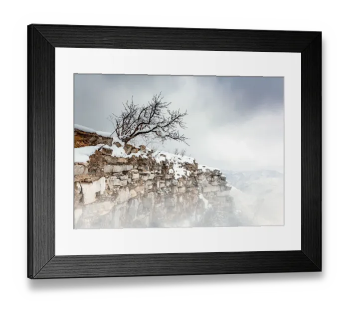 Framed Print : great wall of china in winter Framed Print : great wall of china in winter